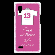 Coque LG Optimus L9 3/4 centre D Bonus offensif-défensif Rose