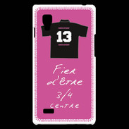 Coque LG Optimus L9 3/4 centre D Bonus offensif-défensif Rose 2