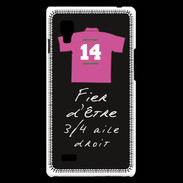 Coque LG Optimus L9 3/4 aile droit Bonus offensif-défensif Noir