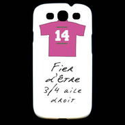 Coque Samsung Galaxy S3 3/4 aile droit Bonus offensif-défensif Blanc