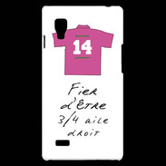 Coque LG Optimus L9 3/4 aile droit Bonus offensif-défensif Blanc