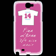 Coque Samsung Galaxy Note 2 3/4 aile droit Bonus offensif-défensif Rose