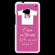 Coque HTC One 3/4 aile droit Bonus offensif-défensif Rose