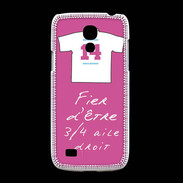 Coque Samsung Galaxy S4mini 3/4 aile droit Bonus offensif-défensif Rose