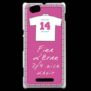 Coque Sony Xperia M 3/4 aile droit Bonus offensif-défensif Rose