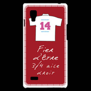 Coque LG Optimus L9 3/4 aile droit Bonus offensif-défensif Rouge