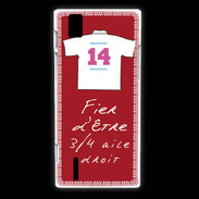 Coque Huawei Ascend P2 3/4 aile droit Bonus offensif-défensif Rouge