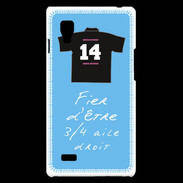 Coque LG Optimus L9 3/4 aile droit Bonus offensif-défensif Bleu 2