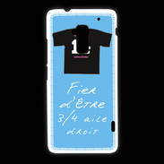 Coque HTC One Max 3/4 aile droit Bonus offensif-défensif Bleu 2