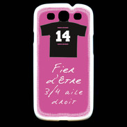 Coque Samsung Galaxy S3 3/4 aile droit Bonus offensif-défensif Rose 2