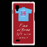 Coque LG Optimus L9 3/4 aile droit Bonus offensif-défensif Rouge 2