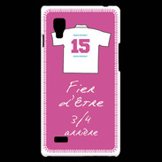 Coque LG Optimus L9 3/4 arrière Bonus offensif-défensif Rose