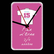 Grande pendule murale 3/4 arrière Bonus offensif-défensif Rose
