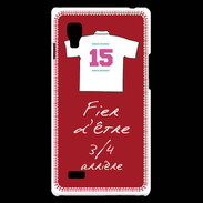 Coque LG Optimus L9 3/4 arrière Bonus offensif-défensif Rouge