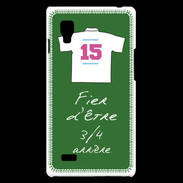 Coque LG Optimus L9 3/4 arrière Bonus offensif-défensif Vert