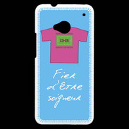 Coque HTC One Soigneur Bonus offensif-défensif Bleu