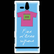 Coque Sony Xperia U Soigneur Bonus offensif-défensif Bleu