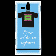 Coque Sony Xperia U Soigneur Bonus offensif-défensif Bleu 2