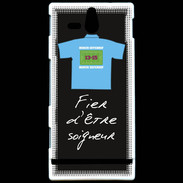 Coque Sony Xperia U Soigneur Bonus offensif-défensif Noir 2