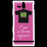 Coque Sony Xperia U Soigneur Bonus offensif-défensif Rose 2