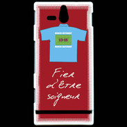 Coque Sony Xperia U Soigneur Bonus offensif-défensif Rouge 2