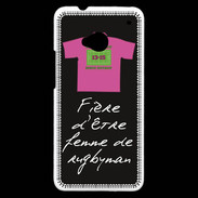 Coque HTC One Femme de rugbyman Bonus offensif-défensif Noir