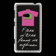 Coque Nokia Lumia 625 Femme de rugbyman Bonus offensif-défensif Noir