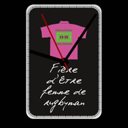 Grande pendule murale Femme de rugbyman Bonus offensif-défensif Noir