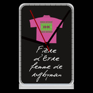 Pendule de bureau Femme de rugbyman Bonus offensif-défensif Noir
