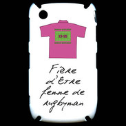 Coque Blackberry 8520 Femme de rugbyman Bonus offensif-défensif Blanc