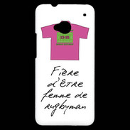 Coque HTC One Femme de rugbyman Bonus offensif-défensif Blanc