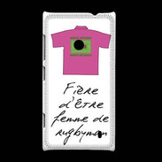 Coque Nokia Lumia 520 Femme de rugbyman Bonus offensif-défensif Blanc