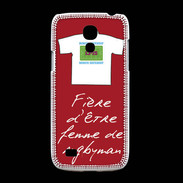 Coque Samsung Galaxy S4mini Femme de rugbyman Bonus offensif-défensif Rouge