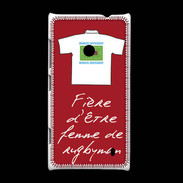 Coque Nokia Lumia 520 Femme de rugbyman Bonus offensif-défensif Rouge