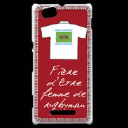 Coque Sony Xperia M Femme de rugbyman Bonus offensif-défensif Rouge