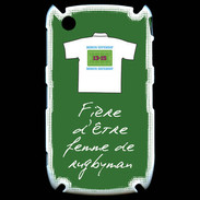 Coque Blackberry 8520 Femme de rugbyman Bonus offensif-défensif Vert