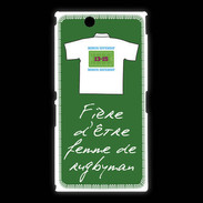 Coque Sony Xpéria Z Ultra Femme de rugbyman Bonus offensif-défensif Vert