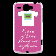 Coque HTC Wildfire G8 Femme de rugbyman Bonus offensif-défensif Rose