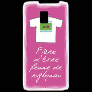 Coque LG P990 Femme de rugbyman Bonus offensif-défensif Rose