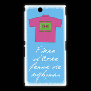 Coque Sony Xpéria Z Ultra Femme de rugbyman Bonus offensif-défensif Bleu