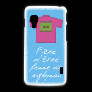 Coque LG L5 2 Femme de rugbyman Bonus offensif-défensif Bleu