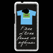 Coque HTC One Femme de rugbyman Bonus offensif-défensif Noir 2