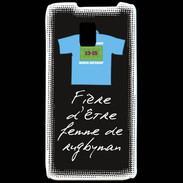 Coque LG P990 Femme de rugbyman Bonus offensif-défensif Noir 2