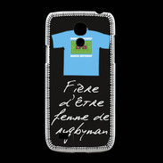 Coque Samsung Galaxy S4mini Femme de rugbyman Bonus offensif-défensif Noir 2
