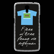 Coque Samsung Galaxy Mega Femme de rugbyman Bonus offensif-défensif Noir 2