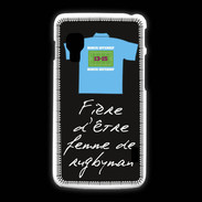 Coque LG L5 2 Femme de rugbyman Bonus offensif-défensif Noir 2