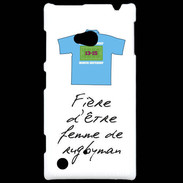 Coque Nokia Lumia 720 Femme de rugbyman Bonus offensif-défensif Blanc 2