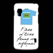 Coque LG L5 2 Femme de rugbyman Bonus offensif-défensif Blanc 2