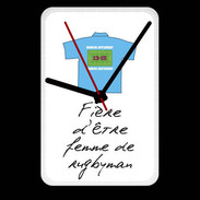 Grande pendule murale Femme de rugbyman Bonus offensif-défensif Blanc 2