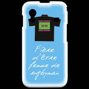 Coque Samsung ACE S5830 Femme de rugbyman Bonus offensif-défensif Bleu 2